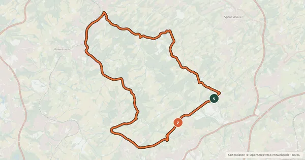 Kartenübersicht der Radroute EN10 [Ennepe-Ruhr-Kreis]
