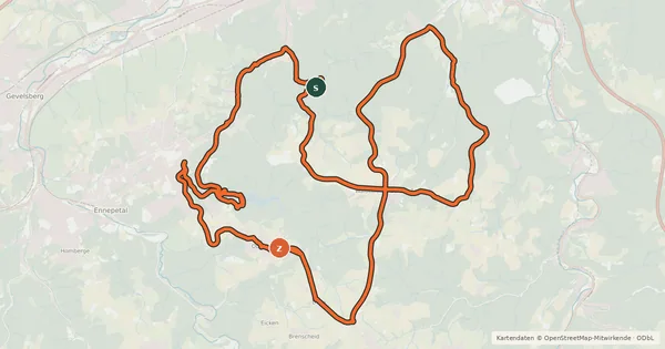Kartenübersicht der Radroute EN8 [Ennepe-Ruhr-Kreis]