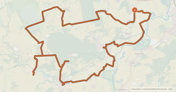 Kartenübersicht der Radroute Energie-Entdecker Route Mittelweser (Südroute)