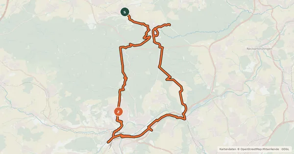 Kartenübersicht der Radroute Energie-Tour