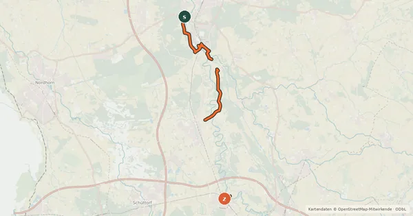 Kartenübersicht der Radroute EnergieParcours Südliches Emsland