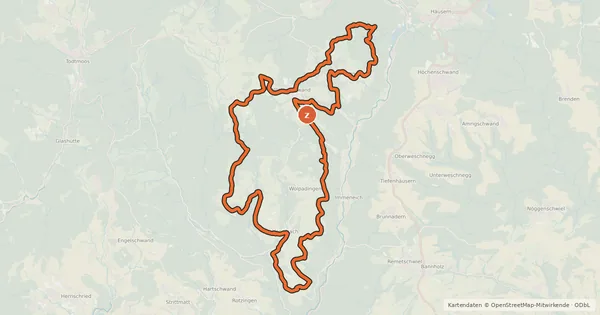 Kartenübersicht der Radroute enjoy&bike Dachsberg