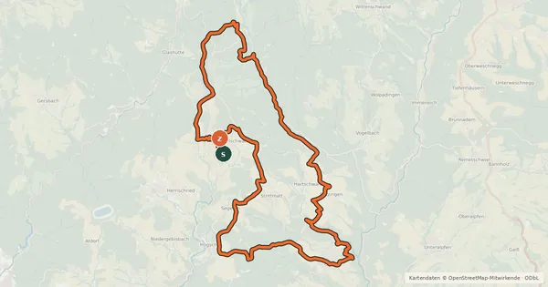 Kartenübersicht der Radroute enjoy&bike Görwihl