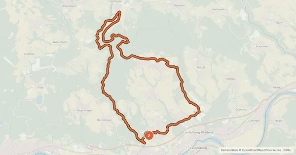 Kartenübersicht der Radroute enjoy&bike Murg