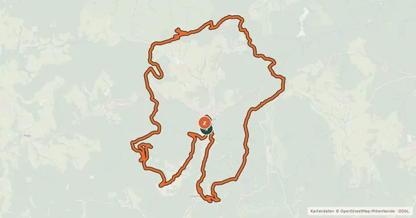 Kartenübersicht der Radroute enjoy&bike Todtmoos