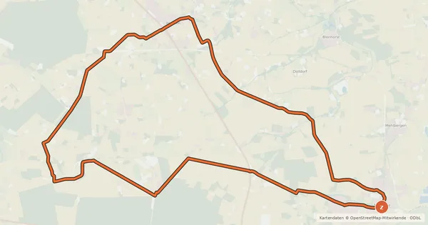 Kartenübersicht der Radroute Erbsen-Tour