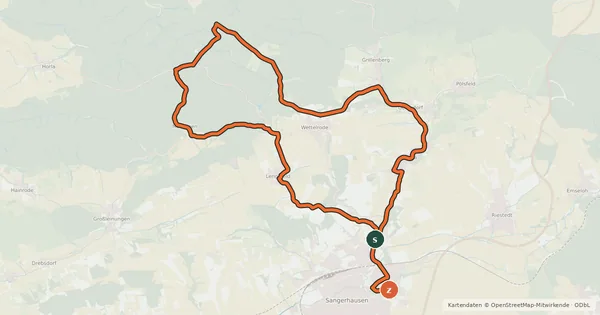 Kartenübersicht der Radroute Erlebnisradtour Geschichte Bergbau