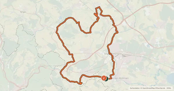 Kartenübersicht der Radroute Erlebnistour 15