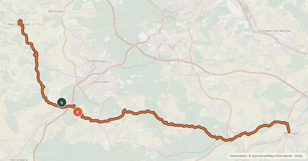 Kartenübersicht der Radroute Erlebnistour