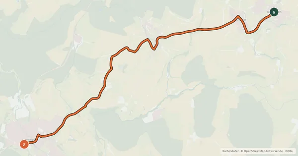 Kartenübersicht der Radroute Erlebnistour 4 - Abkürzung