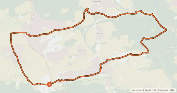Kartenübersicht der Radroute Erlebnistour Rundtour Gelb