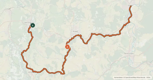Kartenübersicht der Radroute Erlesene Natur - Netheradweg