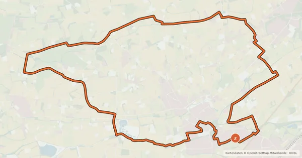 Kartenübersicht der Radroute Eselsweg
