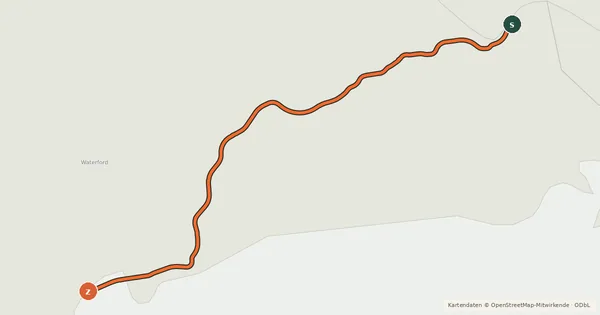 Kartenübersicht der Radroute EuroVelo 1