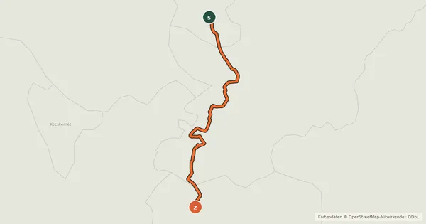 Kartenübersicht der Radroute EuroVelo 11 - Kelet-európai útvonal - Magyarországi szakasz - Szolnok–Csongrád
