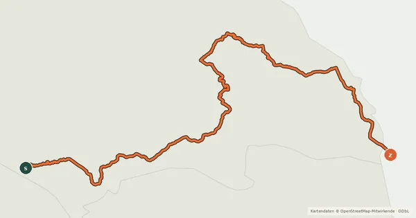 Kartenübersicht der Radroute EuroVelo 13 - Iron Curtain Trail - part Bulgaria Strandzha