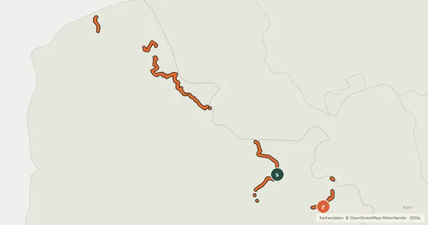 Kartenübersicht der Radroute EuroVelo 5 - Via Romea Francigena - partie France 1 - En projet