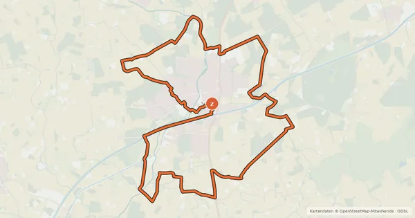 Kartenübersicht der Radroute F1