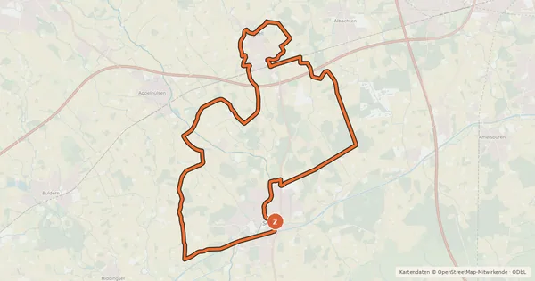 Kartenübersicht der Radroute F2