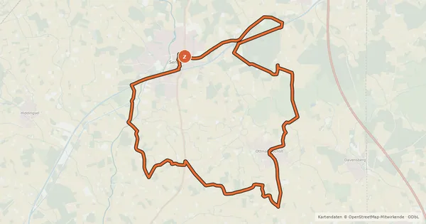 Kartenübersicht der Radroute F3