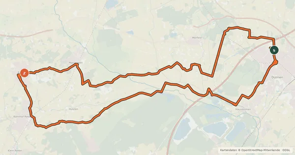 Kartenübersicht der Radroute F6