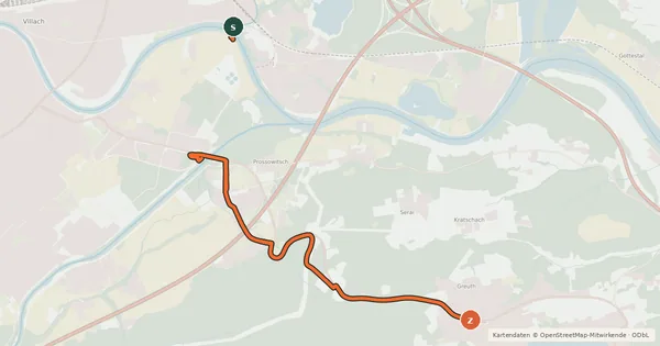 Kartenübersicht der Radroute Faaker See Radweg