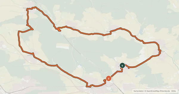 Kartenübersicht der Radroute Fachwerkdorf-Tour