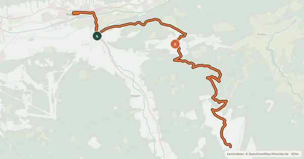 Kartenübersicht der Radroute Fageralm Tour