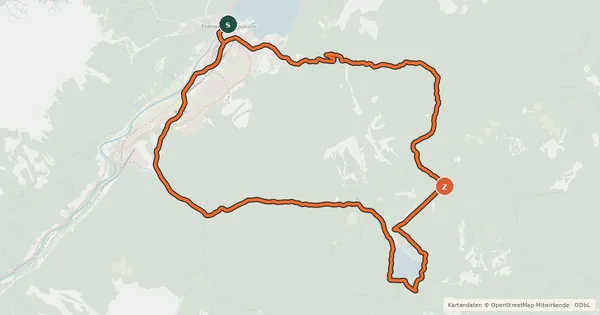 Kartenübersicht der Radroute Fahrnau-Offensee