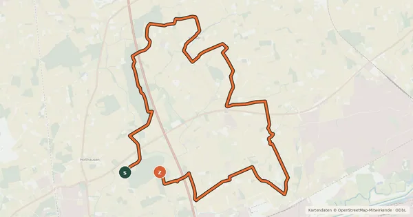 Kartenübersicht der Radroute Fahrrad-Trimmstrecke Düsbecke FD2