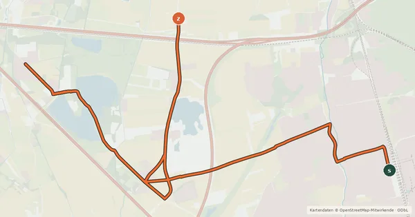 Kartenübersicht der Radroute Fahrradhauptroute Allach - Langwieder Seen