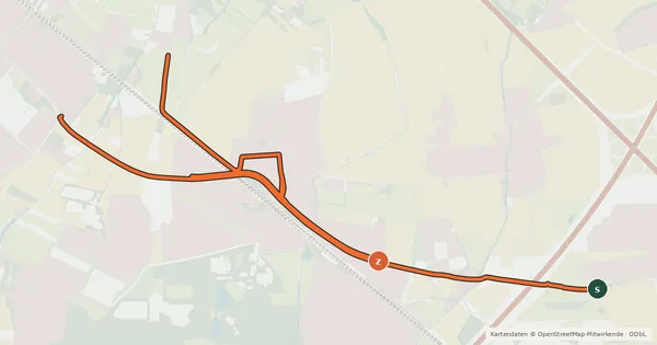 Kartenübersicht der Radroute Fahrradhauptroute Lochhausen