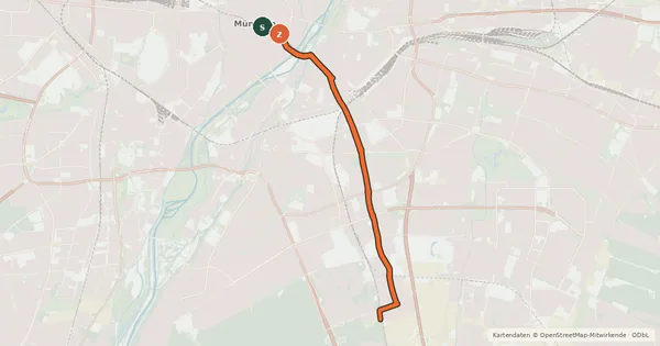 Kartenübersicht der Radroute Fahrradhauptroute Marienplatz - Fasangarten