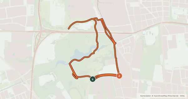 Kartenübersicht der Radroute Fahrradhauptroute Umfahrungen Olympiapark