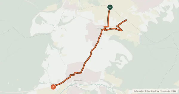 Kartenübersicht der Radroute Fahrradnetz Alzenau