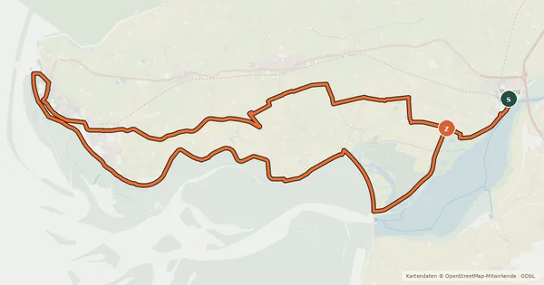 Kartenübersicht der Radroute Fahrradtour 3 – Nationalpark Wattenmeer