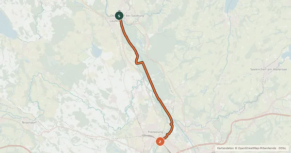 Kartenübersicht der Radroute Familienradweg
