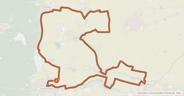 Kartenübersicht der Radroute Fassbodentour 3