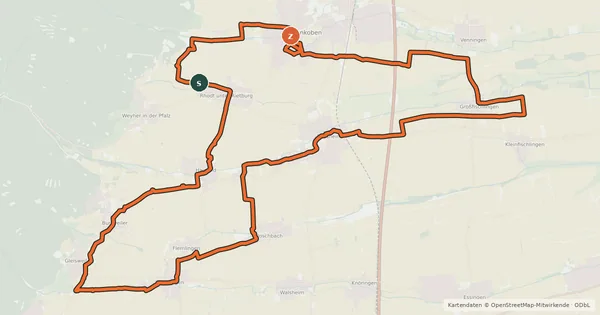 Kartenübersicht der Radroute Fassbodentour 5