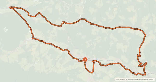 Kartenübersicht der Radroute Feistritztal-Route (e-Bike)