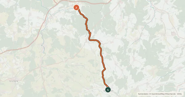 Kartenübersicht der Radroute Felda-Tour