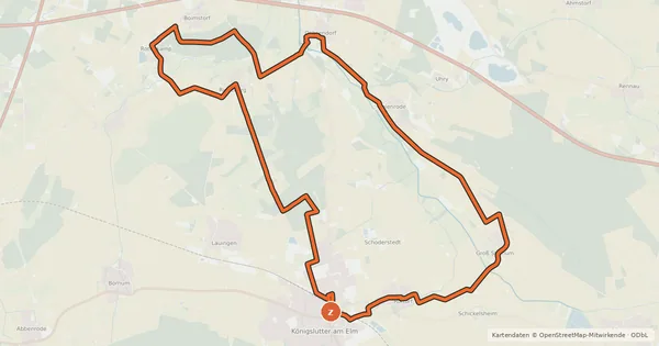 Kartenübersicht der Radroute FEMO-Nord Lutterheide