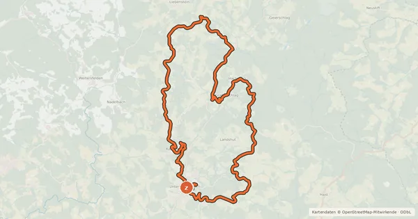 Kartenübersicht der Radroute Fernblick-Radroute Nr. 953