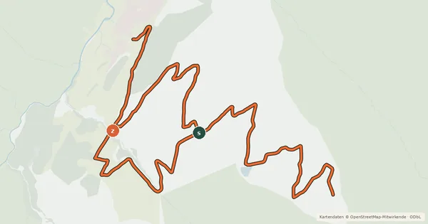 Kartenübersicht der Radroute Festkogl