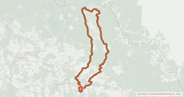 Kartenübersicht der Radroute Finsterau-Runde