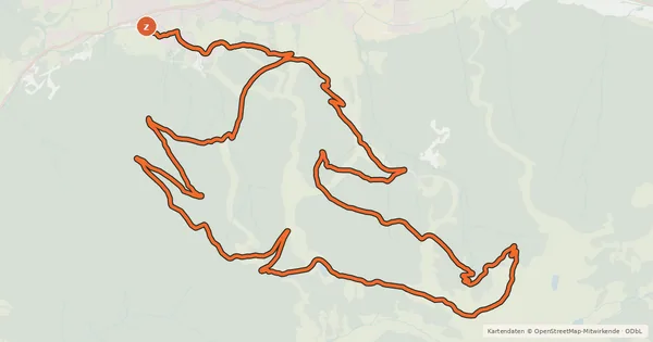 Kartenübersicht der Radroute FIS Franz Klammer Tour (nock/bike Tour 09)