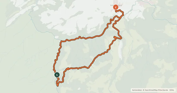 Kartenübersicht der Radroute Fischenbach