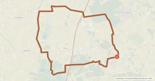 Kartenübersicht der Radroute FischTeiche-Tour