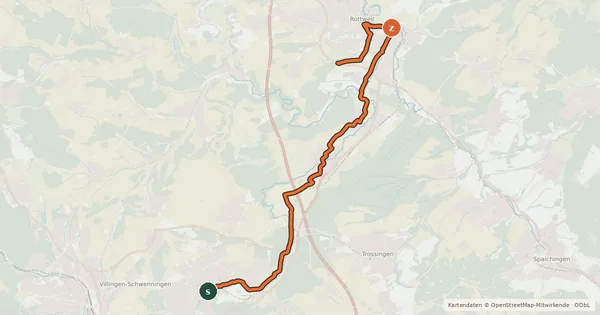 Kartenübersicht der Radroute Fitness-Route