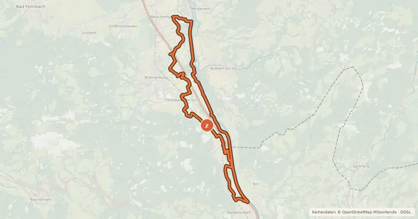 Kartenübersicht der Radroute FL 4 - Flintsbach